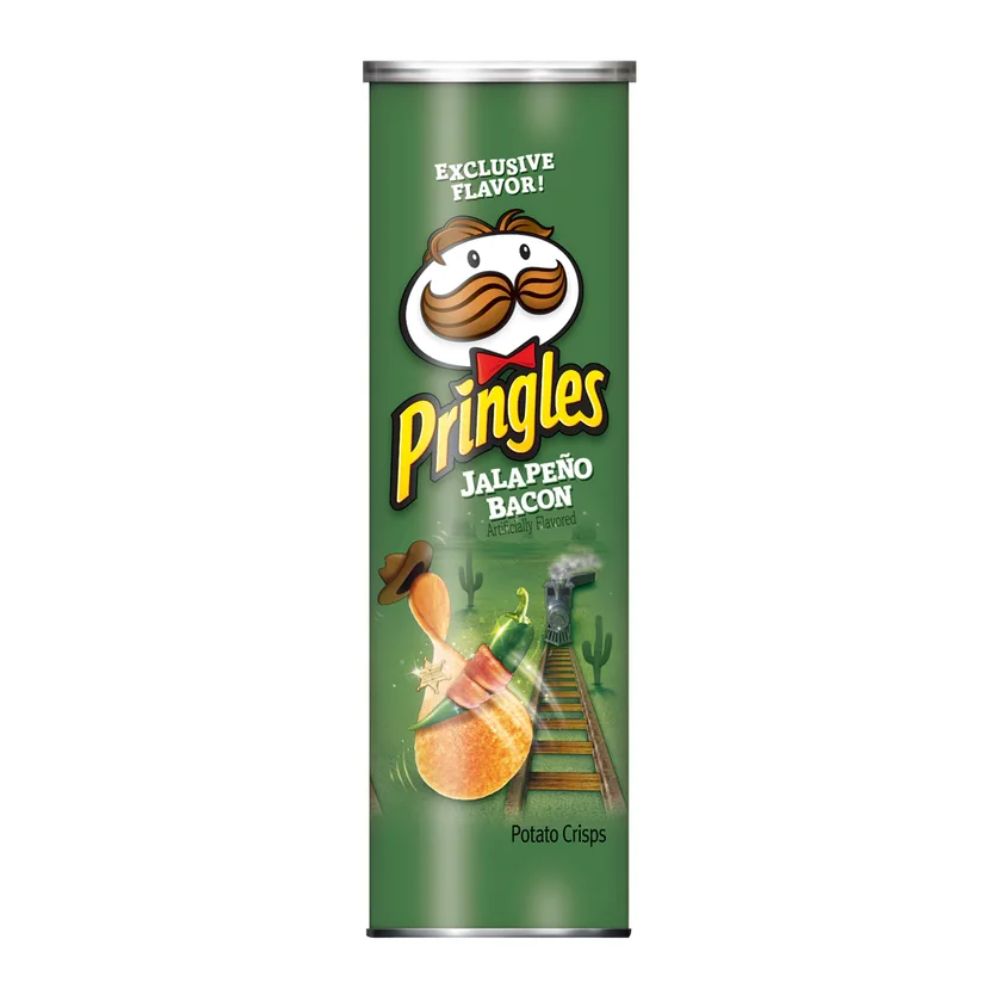 Pringles Jalapeño Bacon, čips s okusom slanine i jalapeño papričice od 156g 
