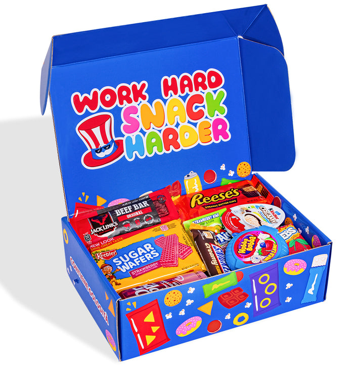 Snack box “Cool to be Happy”, kutija iznenađenja od 20 snack slatkiša, slanih proizvoda i pića 