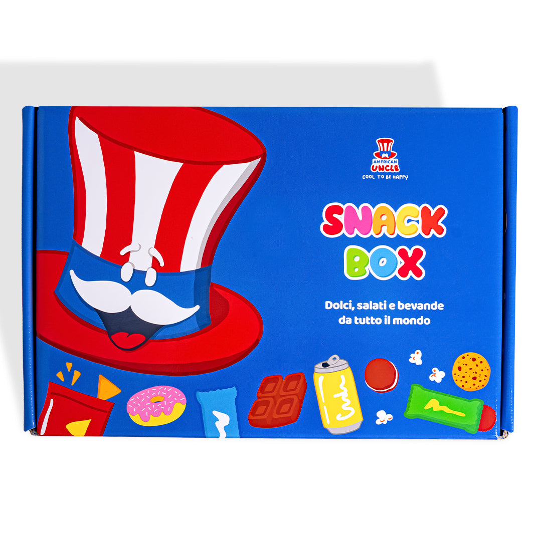 Snack box “Cool to be Happy”, kutija iznenađenja od 20 snack slatkiša, slanih proizvoda i pića 