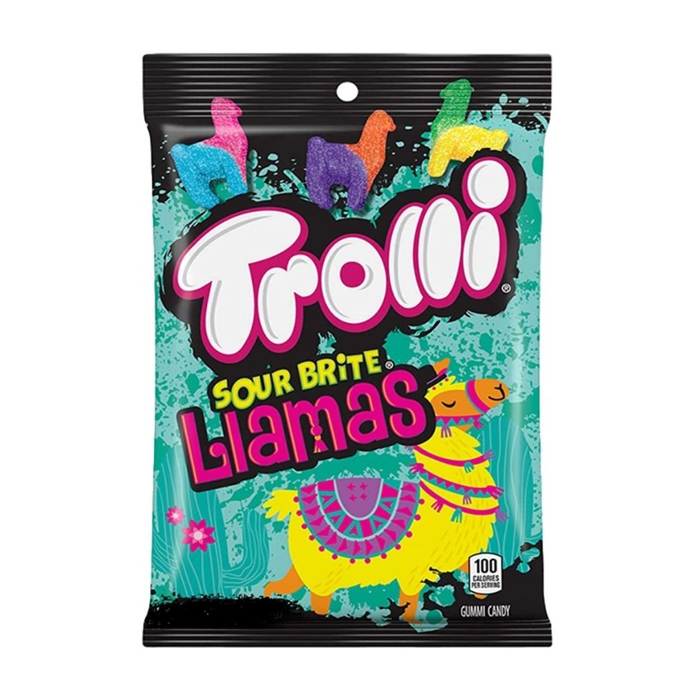 Trolli Sour Brite Tropical Llamas, voćni kiseli bomboni od 120g 
