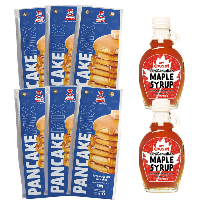 6x American Uncle Smjesa za palačinke + 2x javorov sirup My Cousin 