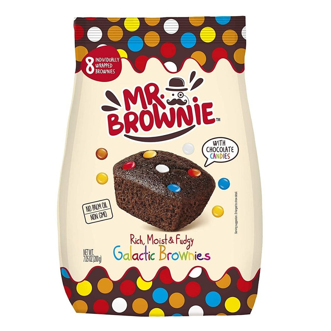 Mr.Brownie Galactic Brownies, pakiranje od 8 browniesa s čokoladnim konfektima od 200g 