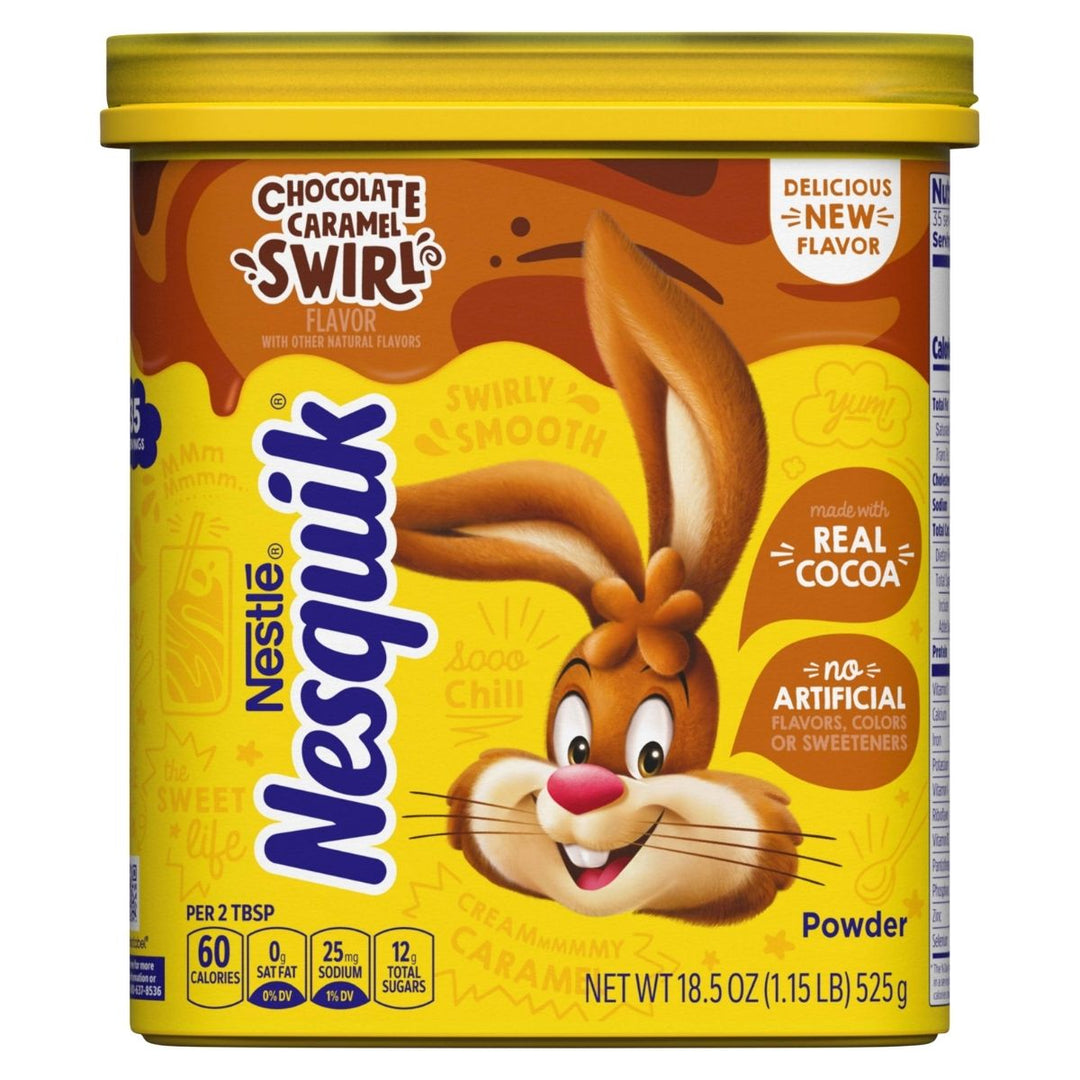 Nesquik Chocolate Caramel Swirl, prah za čokoladno-karamelno mlijeko od 525g 
