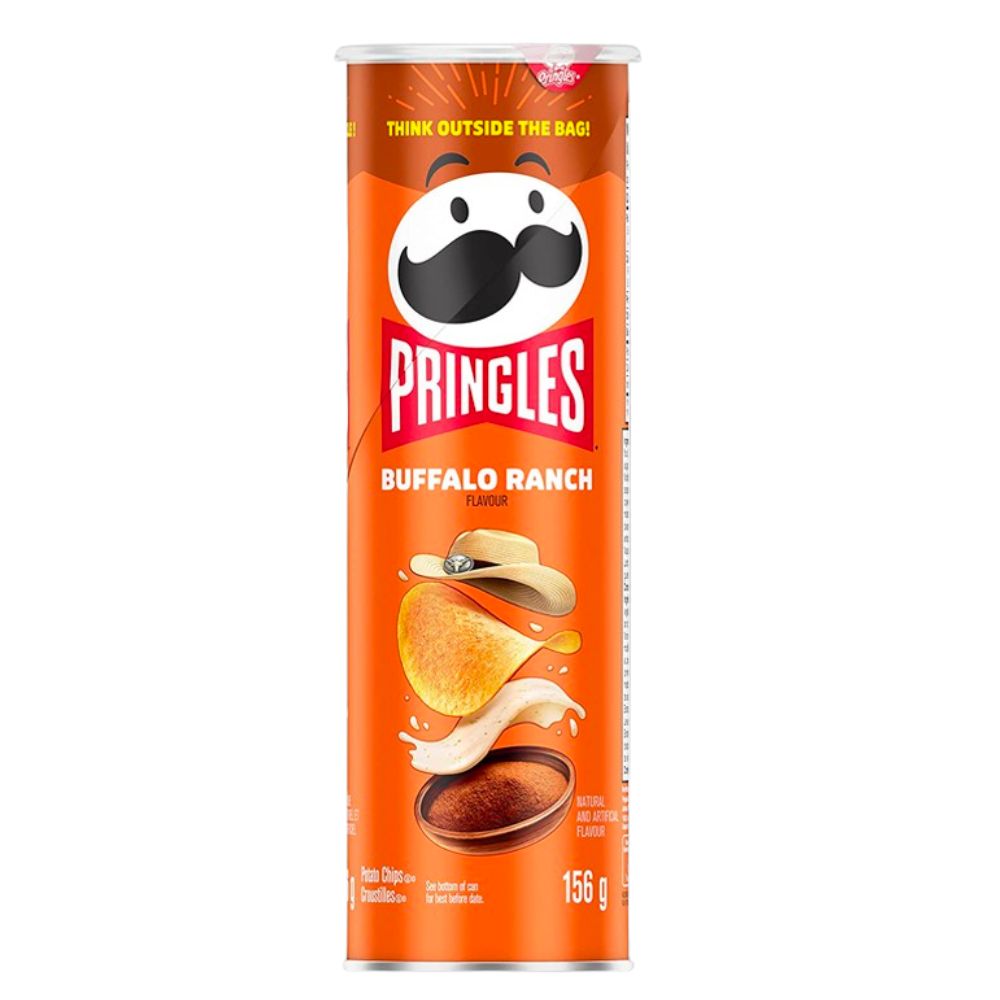 Pringles Buffalo Ranch, čips s okusom buffalo umaka i ranch umaka od 156g 